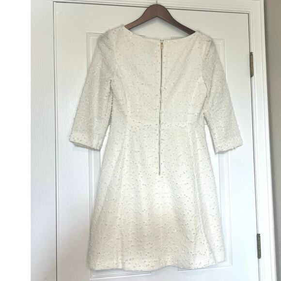 Vince Camuto Size 8 Semi‎ Formal White Cocktail Wedding Sparkle Dress NYE - Picture 9 of 10